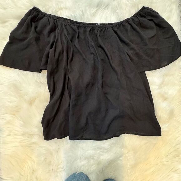 Vero Moda Curve Women's Plus Size 18 Black Off-the-Shoulder Blouse - Picture 4 of 10